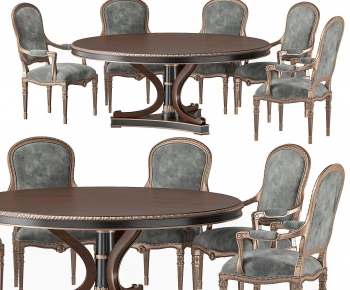 French Style Dining Table And Chairs-ID:310060983