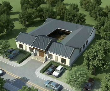 New Chinese Style Residential Building-ID:854422094