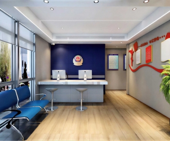 Modern Office Reception Desk-ID:657298091