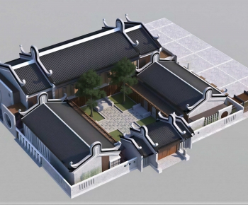 Chinese Style Ancient Architectural Buildings-ID:634435894