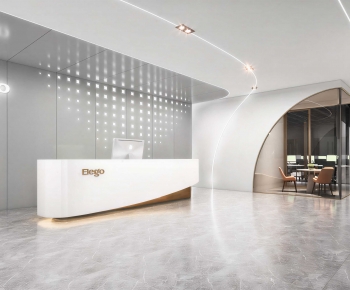 Modern Office Reception Desk-ID:206699423