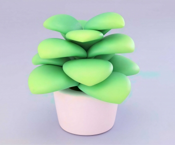 Modern Potted Green Plant-ID:646970039