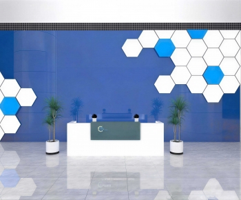 Modern Office Reception Desk-ID:744020947