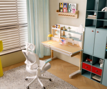 Modern Computer Desk And Chair-ID:717897894