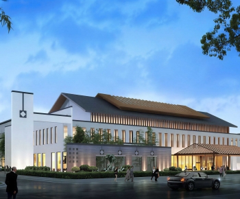 New Chinese Style Appearance Of Commercial Building-ID:665365938