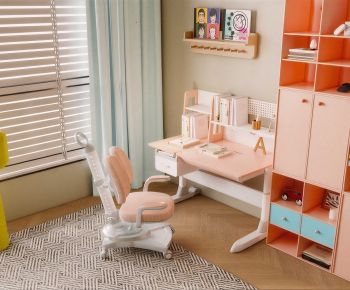 Modern Computer Desk And Chair-ID:935666081