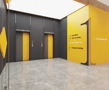 Modern Corridor/elevator Hall-ID:210676913