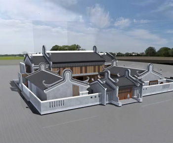 Chinese Style Residential Building-ID:346875916