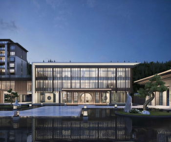 New Chinese Style Appearance Of Commercial Building-ID:525109893