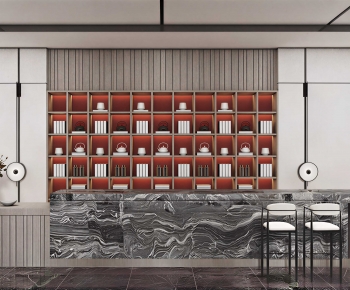 Modern Office Reception Desk-ID:540685893