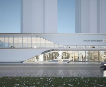 Modern Appearance Of Commercial Building-ID:714957952