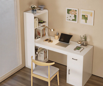Modern Computer Desk And Chair-ID:675123938