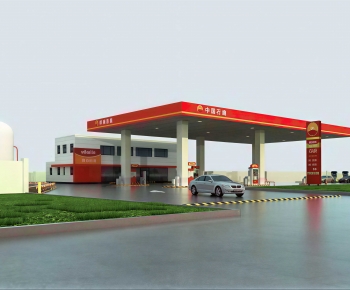 Modern Gas Station-ID:639863014