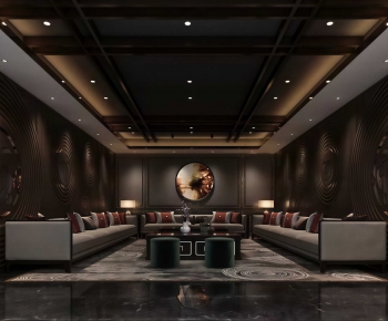 New Chinese Style A Living Room-ID:336057906