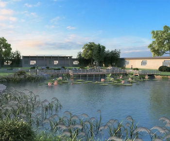 New Chinese Style Courtyard/landscape-ID:622602944