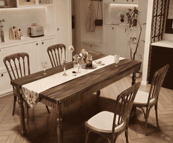 Modern Dining Table And Chairs-ID:501307011