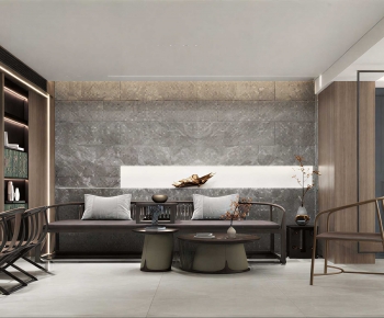 New Chinese Style A Living Room-ID:915518056