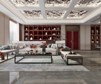 New Chinese Style A Living Room-ID:809173112