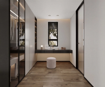Modern Clothes Storage Area-ID:564436915
