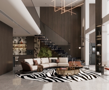 Modern A Living Room-ID:892657045