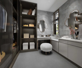 Modern Clothes Storage Area-ID:829823977