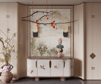 New Chinese Style Side Cabinet/Entrance Cabinet-ID:274142034