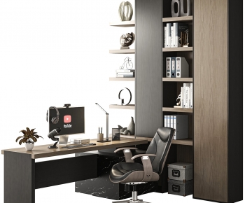 New Chinese Style Office Desk And Chair-ID:432069066
