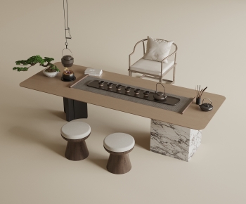 New Chinese Style Tea Tables And Chairs-ID:396074065