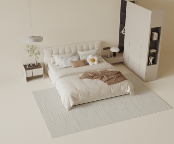 Modern Double Bed-ID:844197033