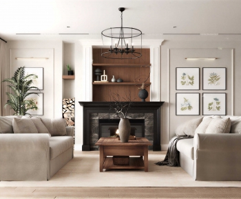 Modern A Living Room-ID:282836918