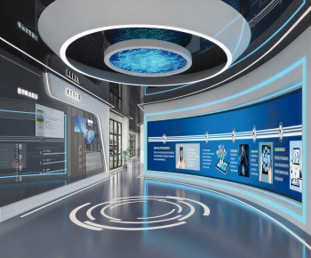 Modern Exhibition Hall-ID:567112929