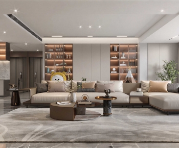 New Chinese Style A Living Room-ID:749264002