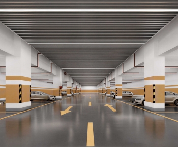 Modern Underground Parking Lot-ID:974666122