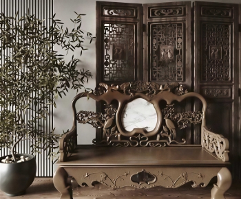 Chinese Style Lounge Chair-ID:129990612