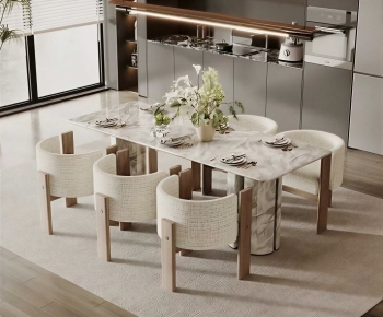 Modern Dining Table And Chairs-ID:698036913