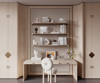 Modern Computer Desk And Chair-ID:576880036
