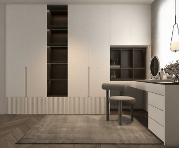 Modern Clothes Storage Area-ID:551635981