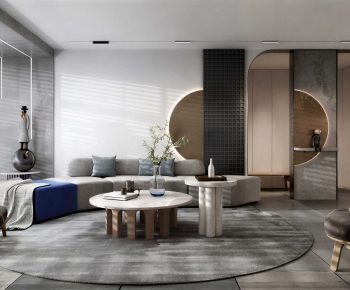 Modern A Living Room-ID:741683016
