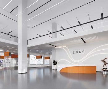 Modern Office Reception Desk-ID:133352045