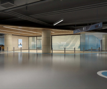 Modern Underground Parking Lot-ID:144890074