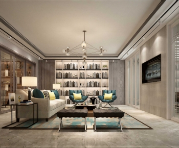 Modern A Living Room-ID:747198105