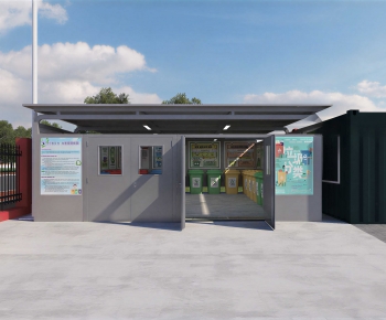 Modern Appearance Of Commercial Building-ID:371423014