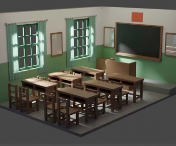 Modern School Classrooms-ID:933960918