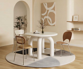 French Style Dining Table And Chairs-ID:127741108