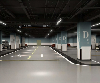 Modern Underground Parking Lot-ID:767629194