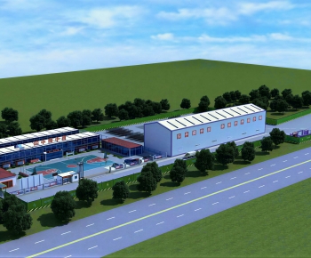 Modern Industrial Building-ID:504950055
