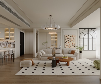 French Style A Living Room-ID:658869033