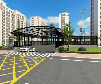 Modern Underground Parking Lot-ID:168890004