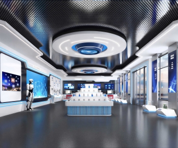 Modern Exhibition Hall-ID:345798024