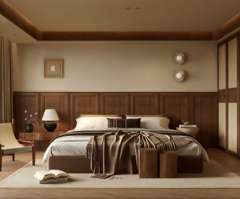 Wabi-sabi Style Bedroom-ID:148094895